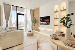 Cozy 1BR in JVC w/ Balcony | Pool & Gym - Image 2