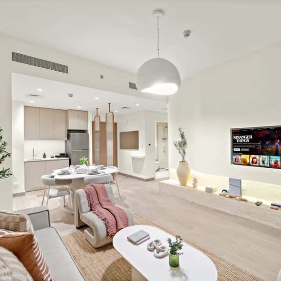 Cozy 1BR w/ Balcony | Pool & Gym - Image 1