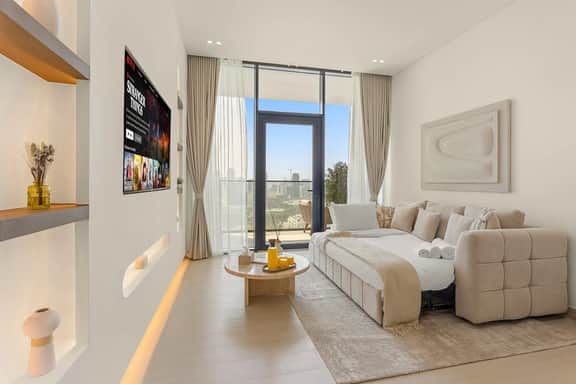 Stylish 1BR in JVC | Pool & Gym Access - Image 4