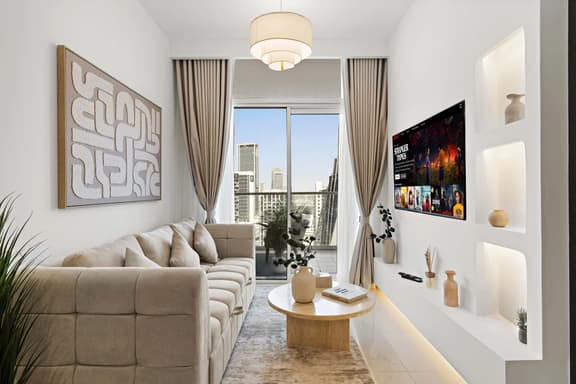 Cozy 2BR w/ Partial Canal View | Business Bay - Image 1